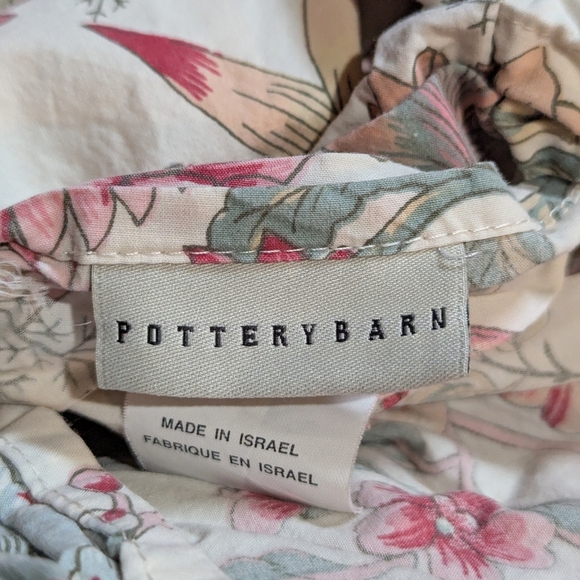 Pottery Barn Full/Queen Duvet Cover Palampore Jacobean Cream Red Preppy Cottage - Picture 8 of 11